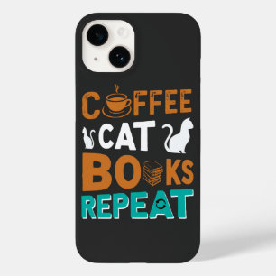 喫茶猫の本が繰り返し読、コーヒー好き Case-Mate iPhone 14ケース