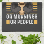 喫茶猫 – 朝の人は嫌い キッチンタオル (折り畳み)