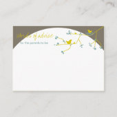 営巣鳥家赤ちゃんシャワーゲームアドバイスカード アドバイスカード (正面)