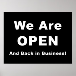 営業を再開している ポスター