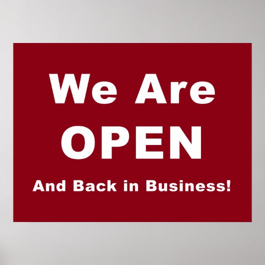 営業を再開している ポスター (正面)