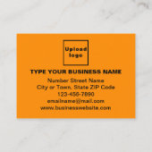 営業オレンジの紹介カードの保管またはショップ 紹介カード (裏面)