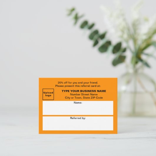 営業オレンジの紹介カードの保管またはショップ 紹介カード (スタンド正面)