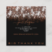 営業オープンプロフェッショナルバラゴールデングリッター スクエア名刺 (裏面)