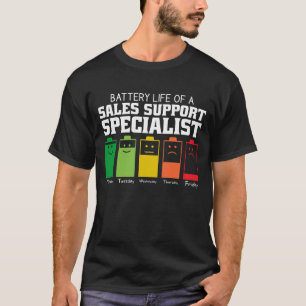 営業サポートスペシャリストの電池寿命 Tシャツ