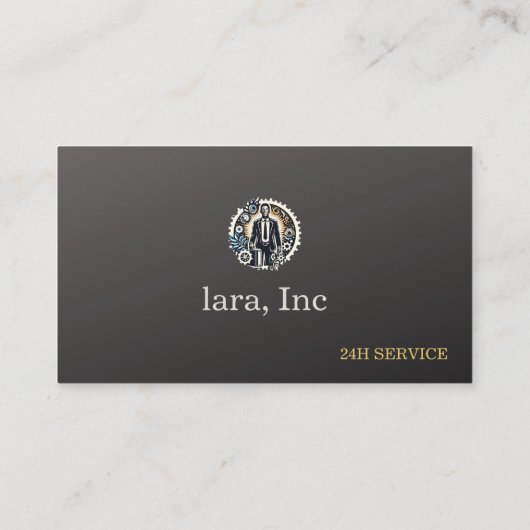 営業シンプル員の名刺 名刺 (裏面)