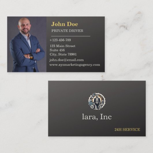 営業シンプル員の名刺 名刺 (正面/裏面)