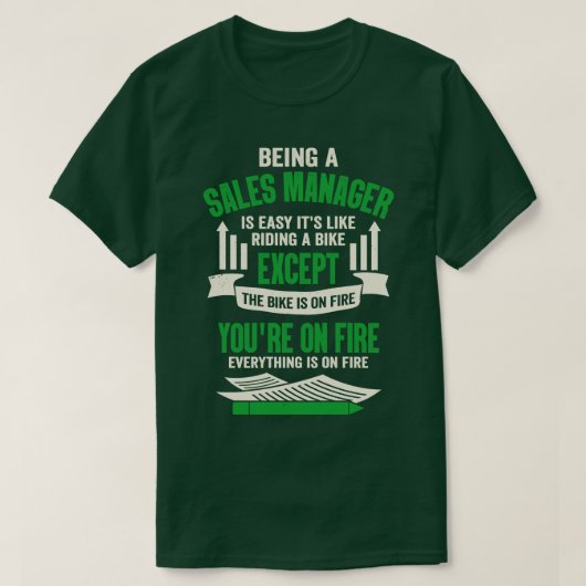 営業マネージャおもしろいギフト Tシャツ (デザイン正面)