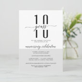 営業モダン記念日パーティの招待状カード 招待状 (スタンド正面)