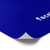 営業再開が近日青色 ポスター (角)