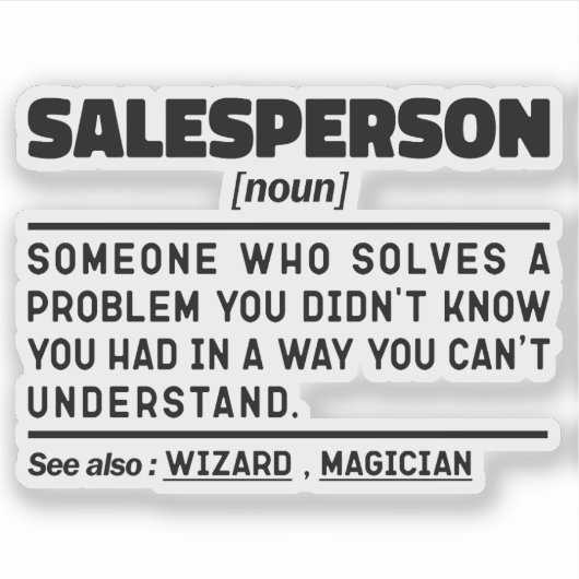 営業名詞マーケティング専門家ネゴシエータークール シール (正面)