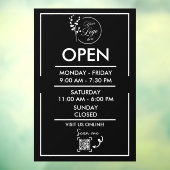 営業営業時間予定表ウィンドウの固定デカール ウィンドウサイン (シート3)