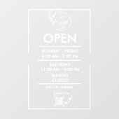 営業営業時間予定表ウィンドウの固定デカール ウィンドウサイン (シート)