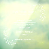 営業営業時間枠の標識ウィンドウの固定 ウィンドウサイン (シート3)