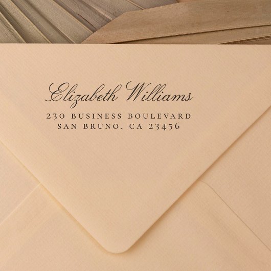 営業所 |名前をカスタムする差出人住所 ラバースタンプ