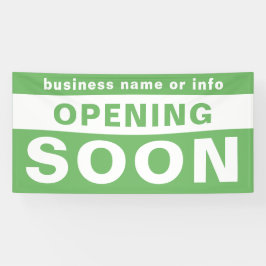 営業時間が短いビジネス向けグリーンホワイトアウトドアバナー 横断幕