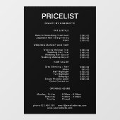 営業時間と営業時間 ウィンドウサイン (シート)