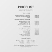 営業時間と営業時間 ウィンドウサイン (シート)