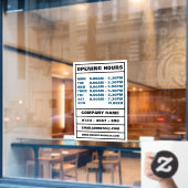 営業時間と店舗情報 ウィンドウサイン (カフェ窓)