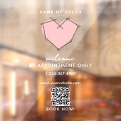 営業時間のオープンアポイントメントのみボビーピン ウィンドウサイン (シート2)