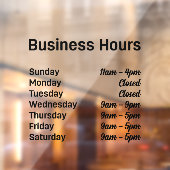 営業時間のカスタマイズ可能な時間 ウィンドウサイン (シート2)