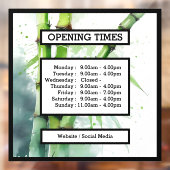 営業時間のビジネスウィンドウ – ドア表示 ウィンドウサイン (シート2)