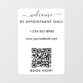 営業時間は予約のみで承ります ようこそ  ウィンドウサイン (シート)