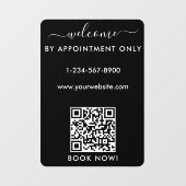 営業時間は予約のみで承ります ようこそ ウィンドウサイン (シート)