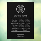 営業時間カスタムとビジネスのロゴ – Shop Own ウィンドウサイン (シート3)