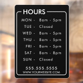 営業時間カスタム店舗ウィンドパーソナライズされたウ ウィンドウサイン (シート2)