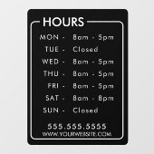 営業時間カスタム店舗ウィンドパーソナライズされたウ ウィンドウサイン (シート)