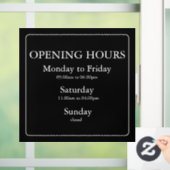 営業時間サイン 窓用シール ウィンドウサイン (ホーム)