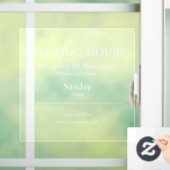 営業時間サイン | 窓用シール ウィンドウサイン (ホーム)