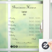 営業時間ステッカーの標識 ウィンドウサイン (ホーム)