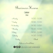 営業時間ステッカーの標識 ウィンドウサイン (シート3)