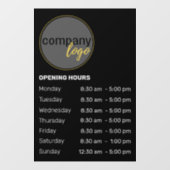 営業時間タイムズビジネスオフィスショップカフェロゴ ウィンドウサイン (シート)