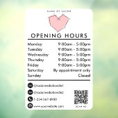 営業時間ボビーピンヘアスタイリストを開く ウィンドウサイン (シート3)