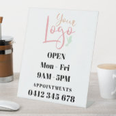 営業時間ロゴの追加 台座サイン (インサイチュ)