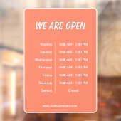 営業時間中です 白いスクリプト ウィンドウサイン (シート2)