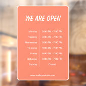 営業時間中は随時受け付けています。 ウィンドウサイン (シート2)