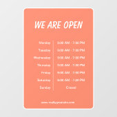 営業時間中は随時受け付けています。 ウィンドウサイン (シート)