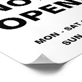 営業時間会社のロ企業のゴを開く ポスター (角)