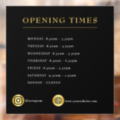 営業時間営業営業時間黒金ゴールド ウィンドウサイン (シート2)