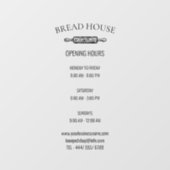 営業時間地域のベーカリーショップウィンドウの固定 ウィンドウサイン (シート)