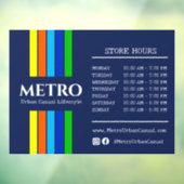 営業時間市内縦モダン向きロストライプゴ ウィンドウサイン (シート3)