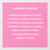 営業時間標識，ブティック看板，小売店 ウィンドウサイン (シート)