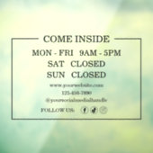 営業時間窓用シール ウィンドウサイン (シート3)