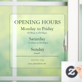 営業時間表示ステッカー | 窓用フィルム ウィンドウサイン (ホーム)