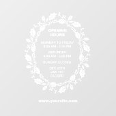 営業時間表示札（クリスマス仕様） ウィンドウサイン (シート)