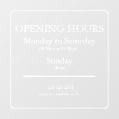 営業時間記号 | ウィンドウサイン (シート)